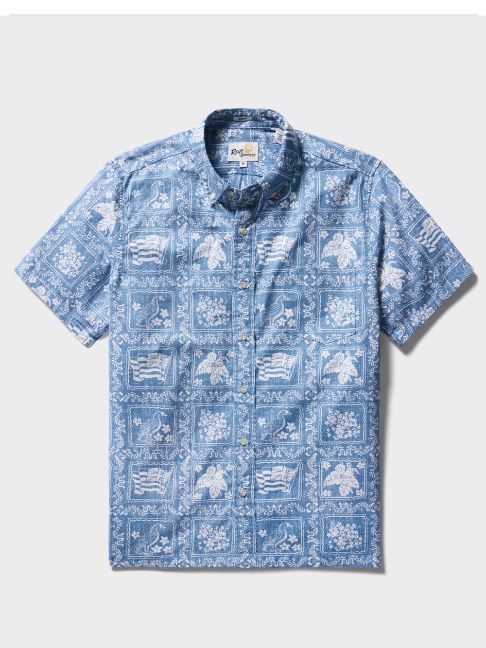 Reyn Spooner Lahaina Sailor Aloha Shirt Mens Small Blue, Made in Hawaii